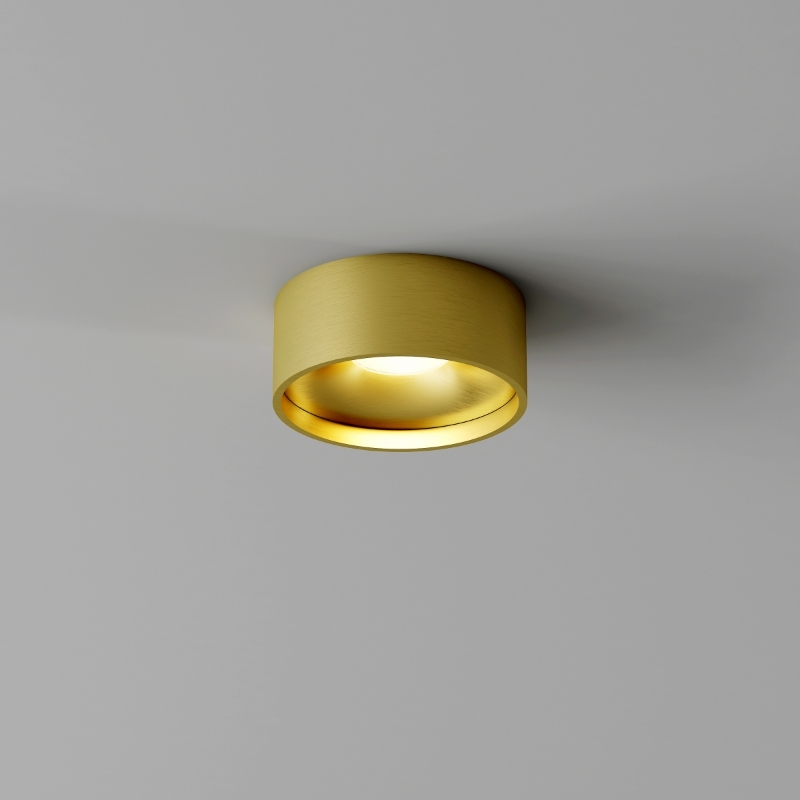 Artdelight Badkamer plafondlampOran Ø 12cm - Geborsteld Goud - PL ORAN GG afbeelding